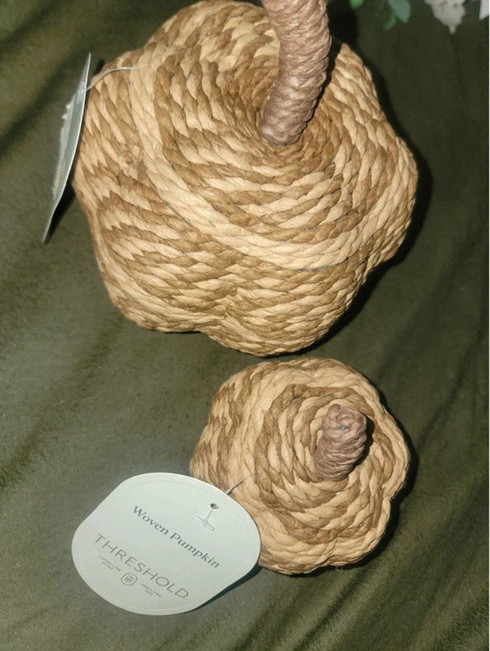 2 threshold wicker pumpkins - Picture 4 of 6